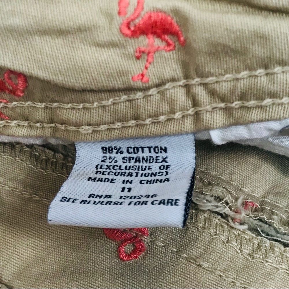 Pink Falmingo Shorts Tan Size 11 EUC - Picture 6 of 6